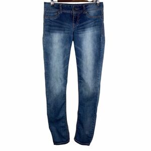 Maurices Distressed Skinny‎ Jeans Women's Small Stretch Low Rise Faux Pockets